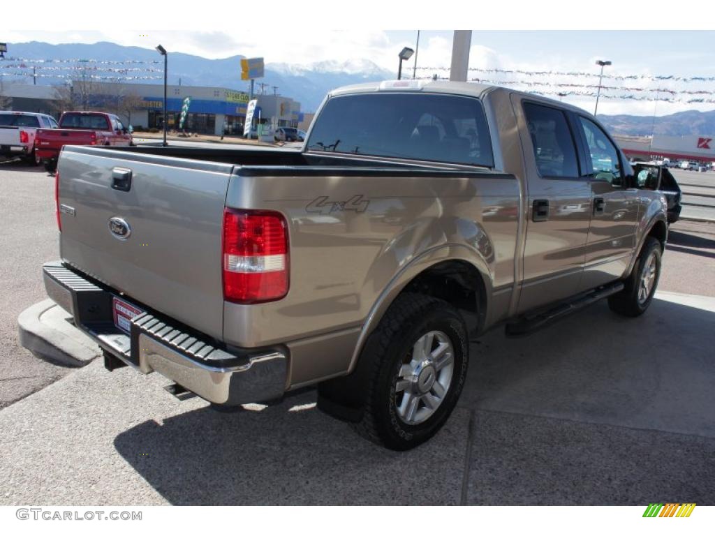 2004 F150 Lariat SuperCrew 4x4 - Arizona Beige Metallic / Black photo #3