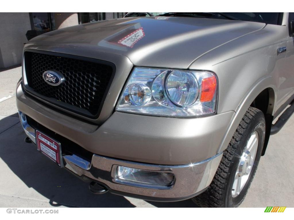 2004 F150 Lariat SuperCrew 4x4 - Arizona Beige Metallic / Black photo #16