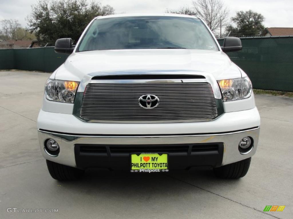 2011 Tundra Texas Edition CrewMax - Super White / Graphite Gray photo #8