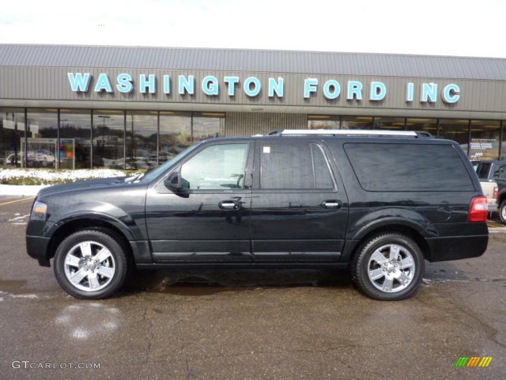 2009 Expedition EL Limited 4x4 - Black / Charcoal Black Leather/Caramel Brown photo #1