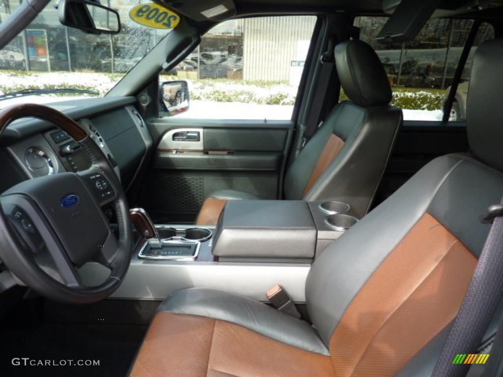 Charcoal Black Leather/Caramel Brown Interior 2009 Ford Expedition EL Limited 4x4 Photo #46010566