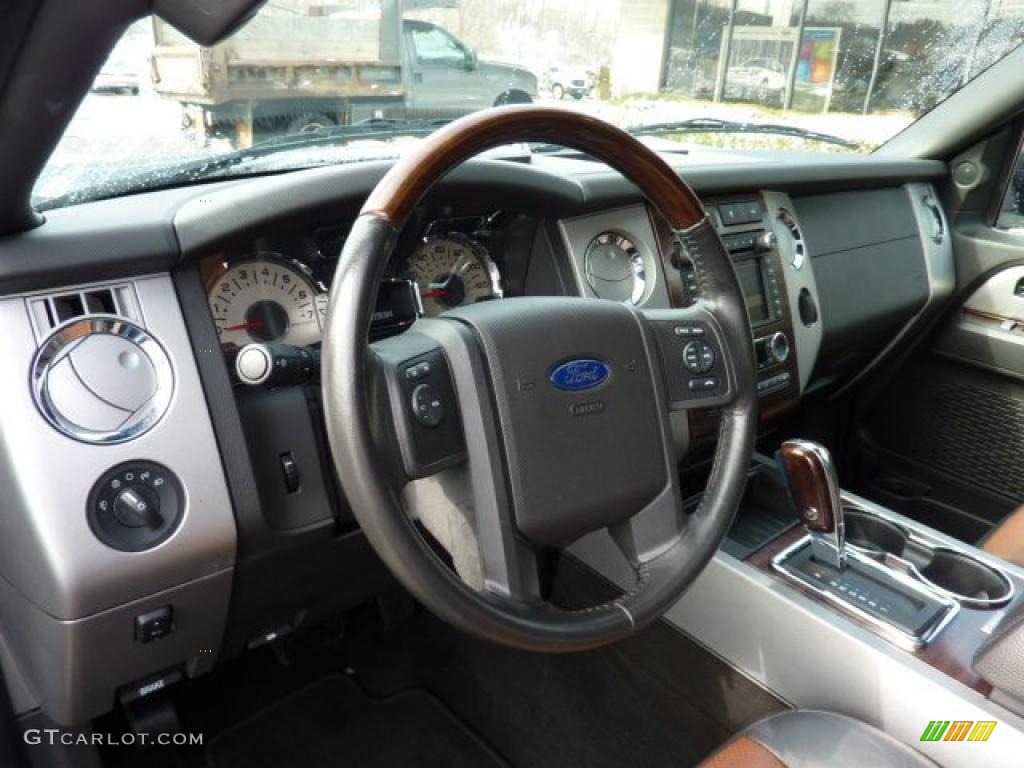2009 Ford Expedition EL Limited 4x4 Charcoal Black Leather/Caramel Brown Dashboard Photo #46010578