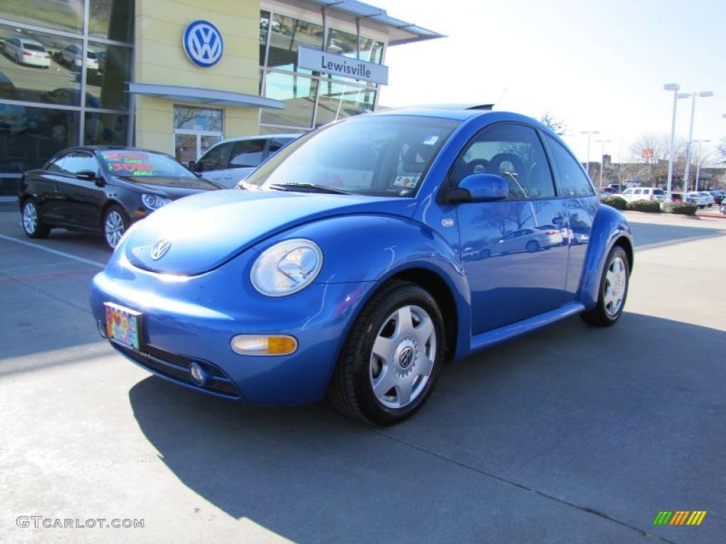 2001 New Beetle GLS Coupe - Techno Blue Pearl / Light Grey photo #1
