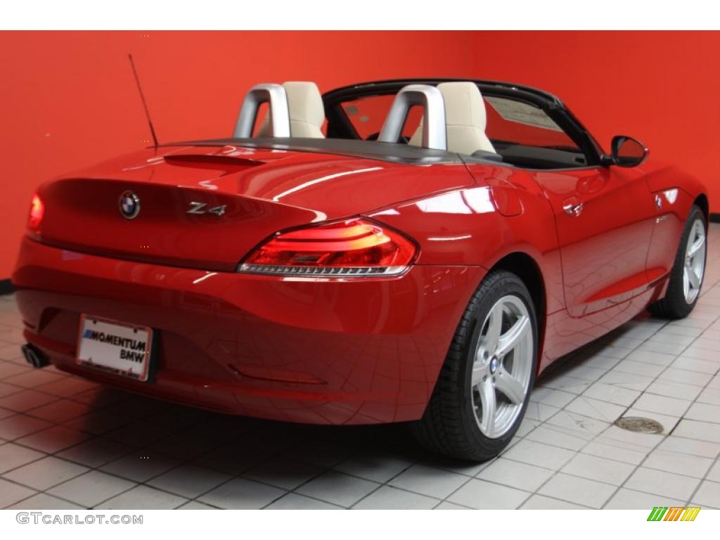 2011 Z4 sDrive30i Roadster - Crimson Red / Beige photo #3