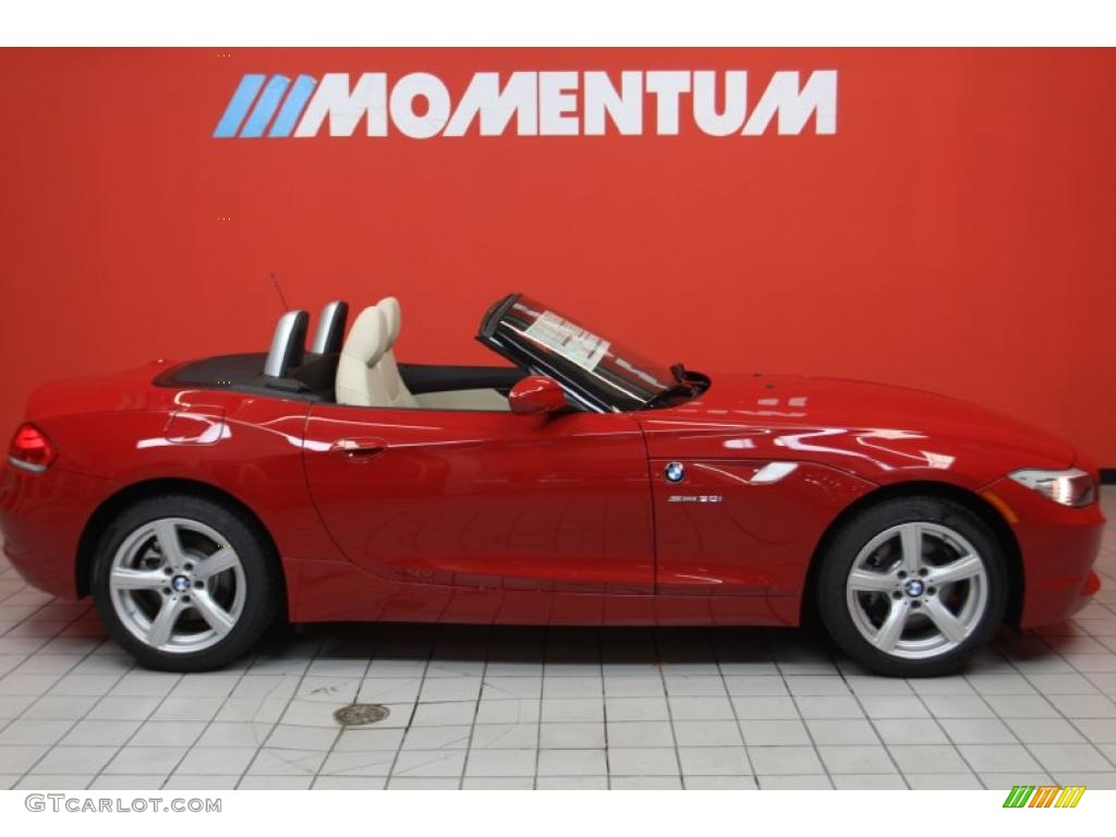 2011 Z4 sDrive30i Roadster - Crimson Red / Beige photo #4