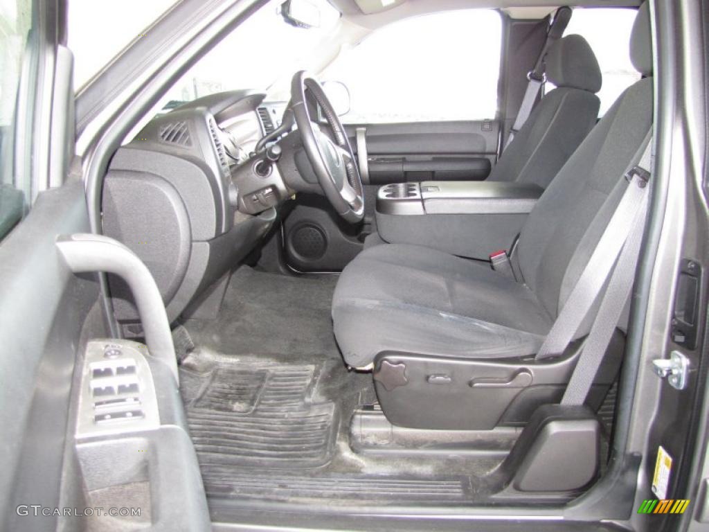 Ebony Interior 2008 GMC Sierra 1500 SLE Extended Cab Photo #46016541