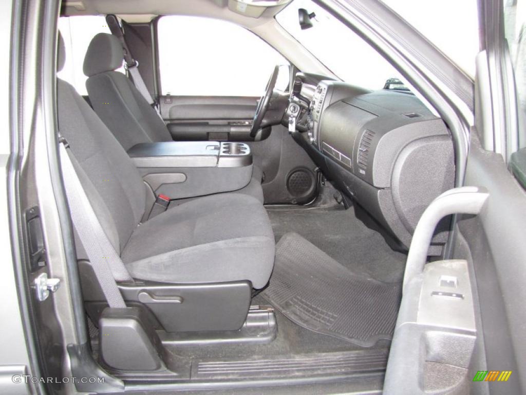 Ebony Interior 2008 GMC Sierra 1500 SLE Extended Cab Photo #46016560