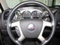 Ebony 2008 GMC Sierra 1500 SLE Extended Cab Steering Wheel