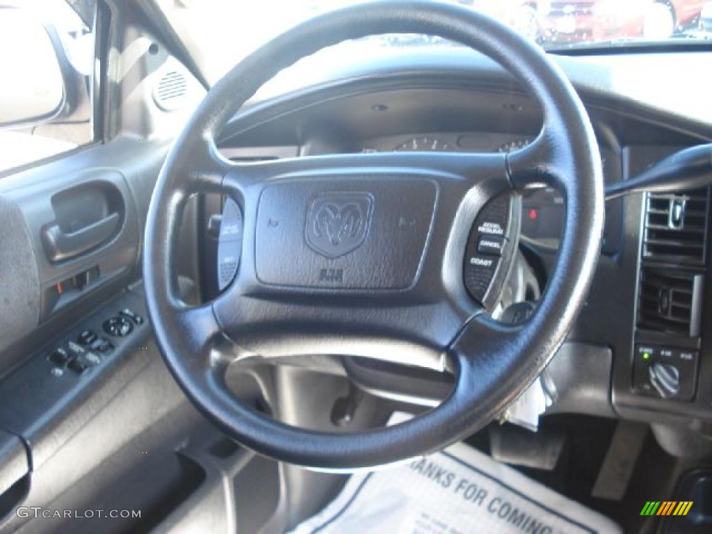 2002 Dodge Dakota SLT Club Cab 4x4 Dark Slate Gray Steering Wheel Photo #46017574