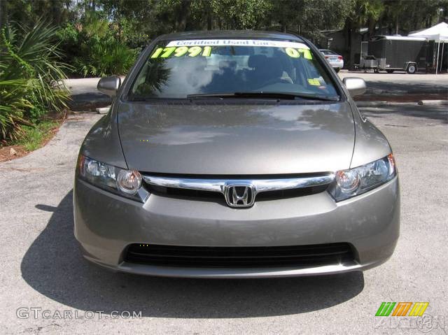 2007 Civic LX Sedan - Galaxy Gray Metallic / Gray photo #22