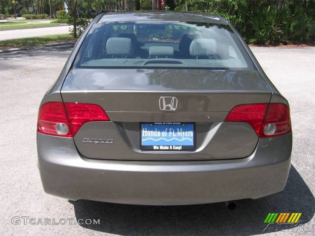 2007 Civic LX Sedan - Galaxy Gray Metallic / Gray photo #23