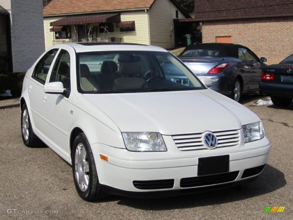 2001 Jetta GLX VR6 Sedan - Cool White / Beige photo #1