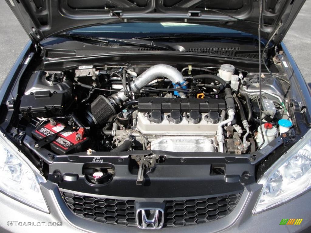 2004 Honda Civic EX Coupe 1.7L SOHC 16V VTEC 4 Cylinder Engine Photo #46019155