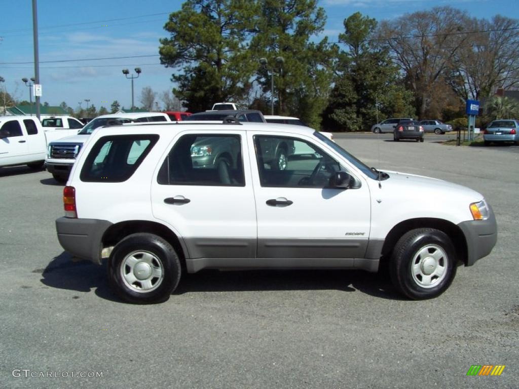 2001 Escape XLS V6 - Oxford White / Medium Graphite Grey photo #4