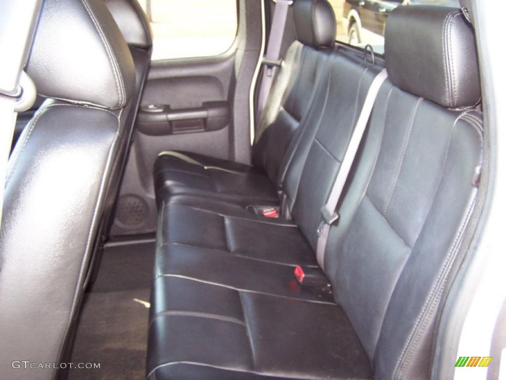 Ebony Interior 2008 GMC Sierra 1500 SLT Extended Cab 4x4 Photo #46019506
