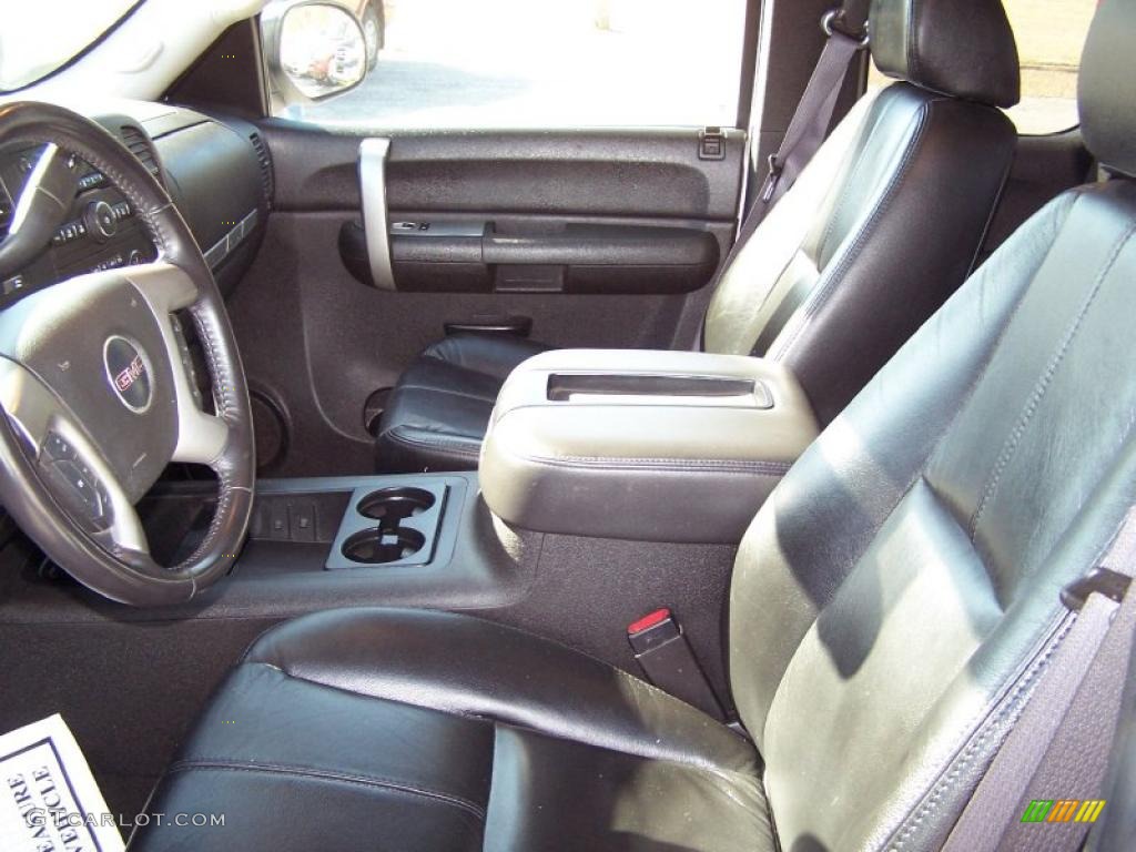 Ebony Interior 2008 GMC Sierra 1500 SLT Extended Cab 4x4 Photo #46019521