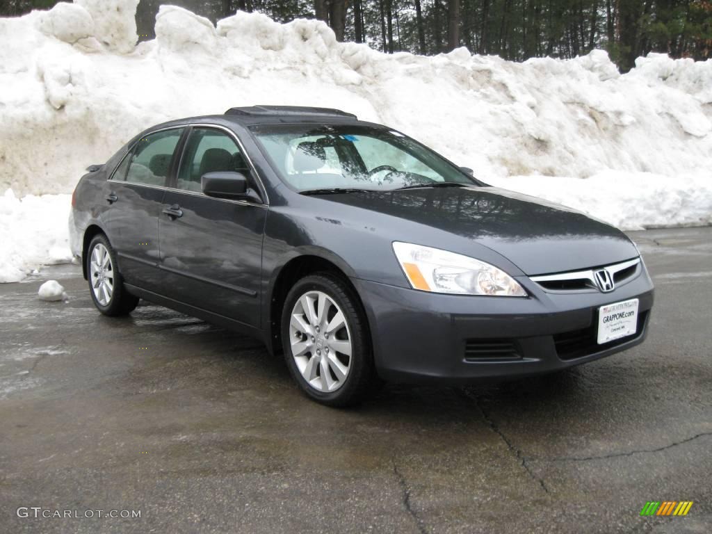 2006 Accord EX-L V6 Sedan - Graphite Pearl / Black photo #1