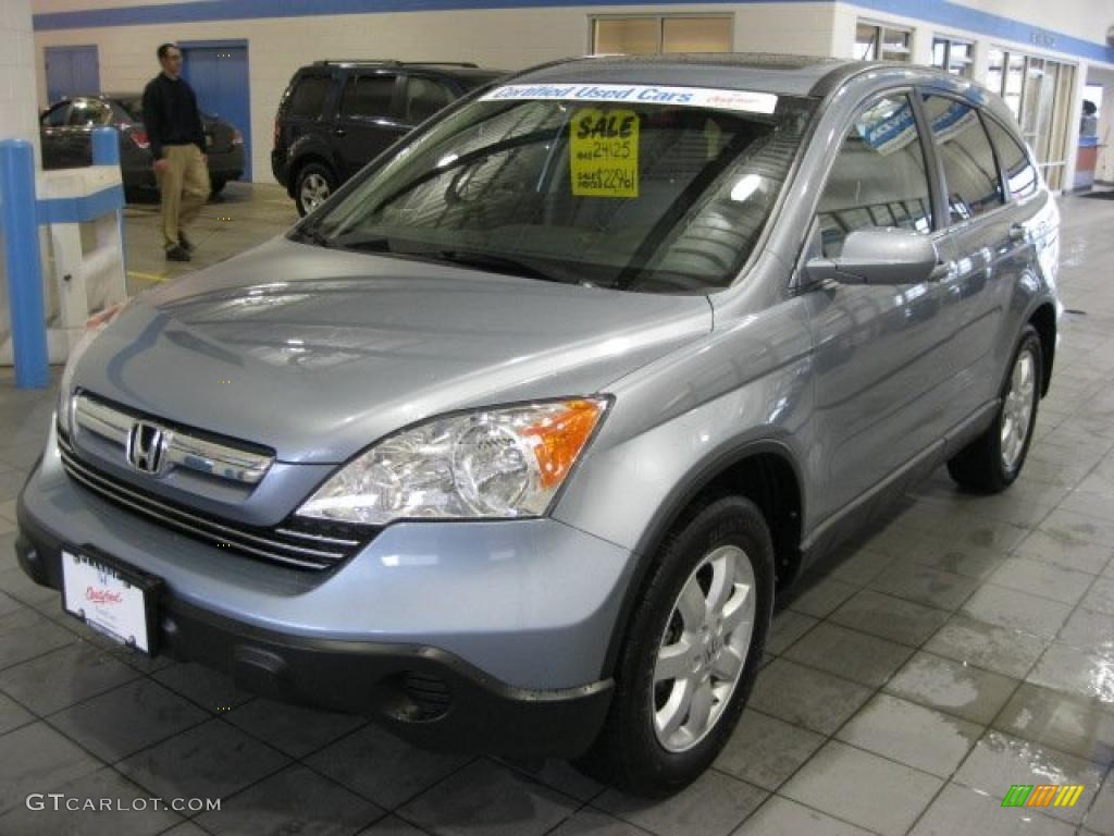 2009 CR-V EX-L 4WD - Glacier Blue Metallic / Gray photo #2