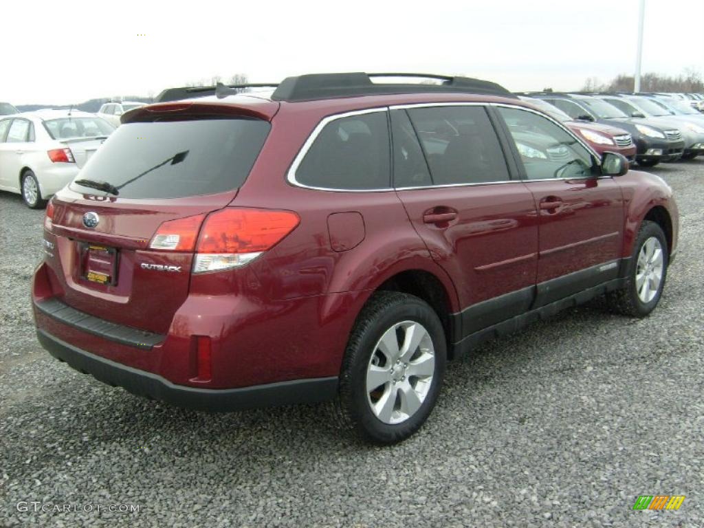 2011 Outback 2.5i Limited Wagon - Ruby Red Pearl / Warm Ivory photo #2
