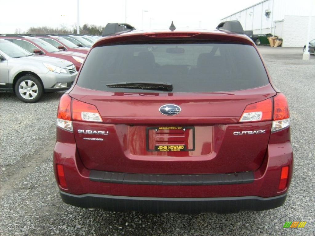 2011 Outback 2.5i Limited Wagon - Ruby Red Pearl / Warm Ivory photo #7