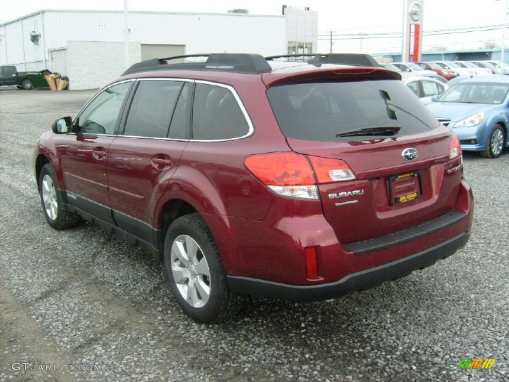 2011 Outback 2.5i Limited Wagon - Ruby Red Pearl / Warm Ivory photo #8