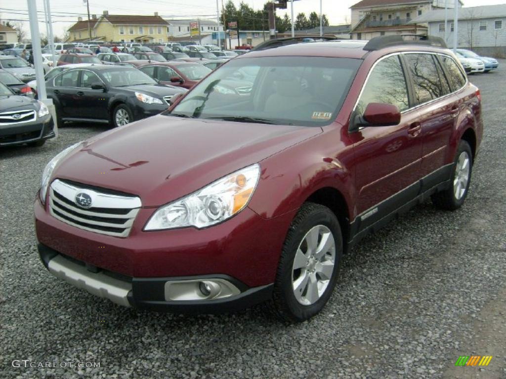 Ruby Red Pearl 2011 Subaru Outback 2.5i Limited Wagon Exterior Photo #46021945