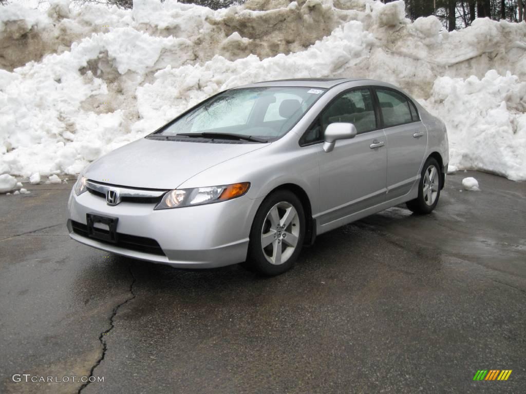 2006 Civic EX Sedan - Alabaster Silver Metallic / Gray photo #9