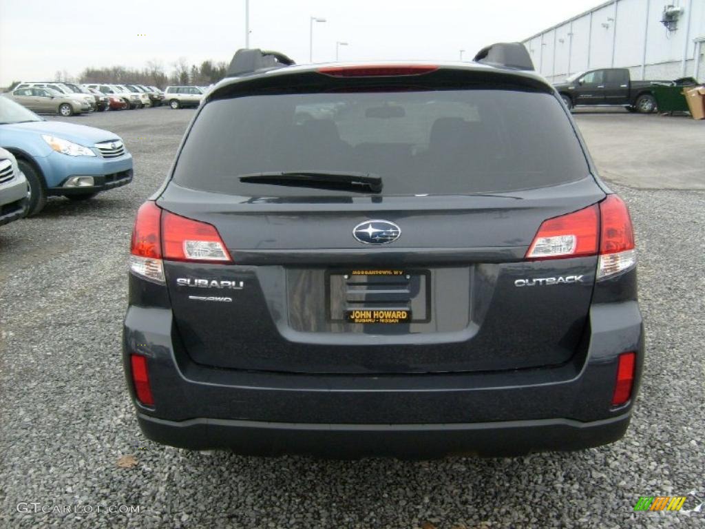 2011 Outback 2.5i Premium Wagon - Graphite Gray Metallic / Off Black photo #8