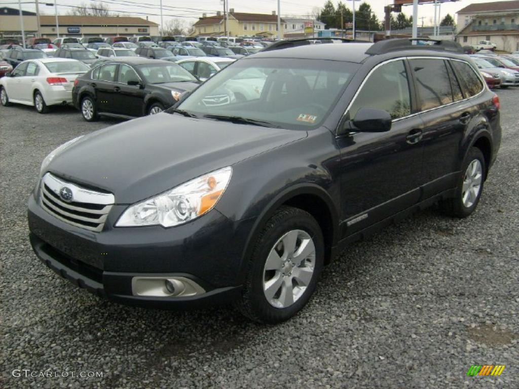 2011 Outback 2.5i Premium Wagon - Graphite Gray Metallic / Off Black photo #11