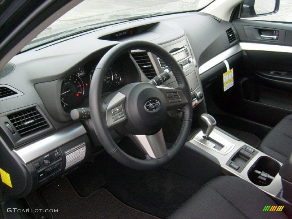 Off Black Interior 2011 Subaru Outback 2.5i Premium Wagon Photo #46022386