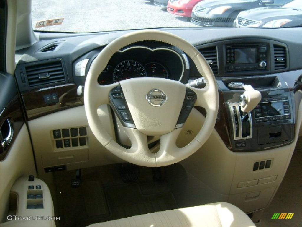 2011 Nissan Quest 3.5 SV Beige Steering Wheel Photo #46023166