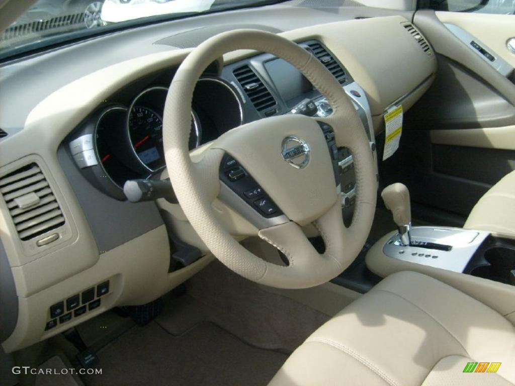 2011 Nissan Murano SL AWD Beige Steering Wheel Photo #46023175