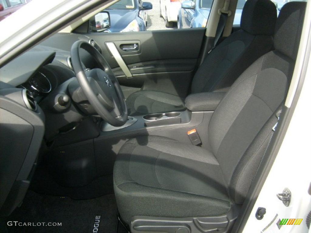 2011 Rogue S AWD - Pearl White / Black photo #3