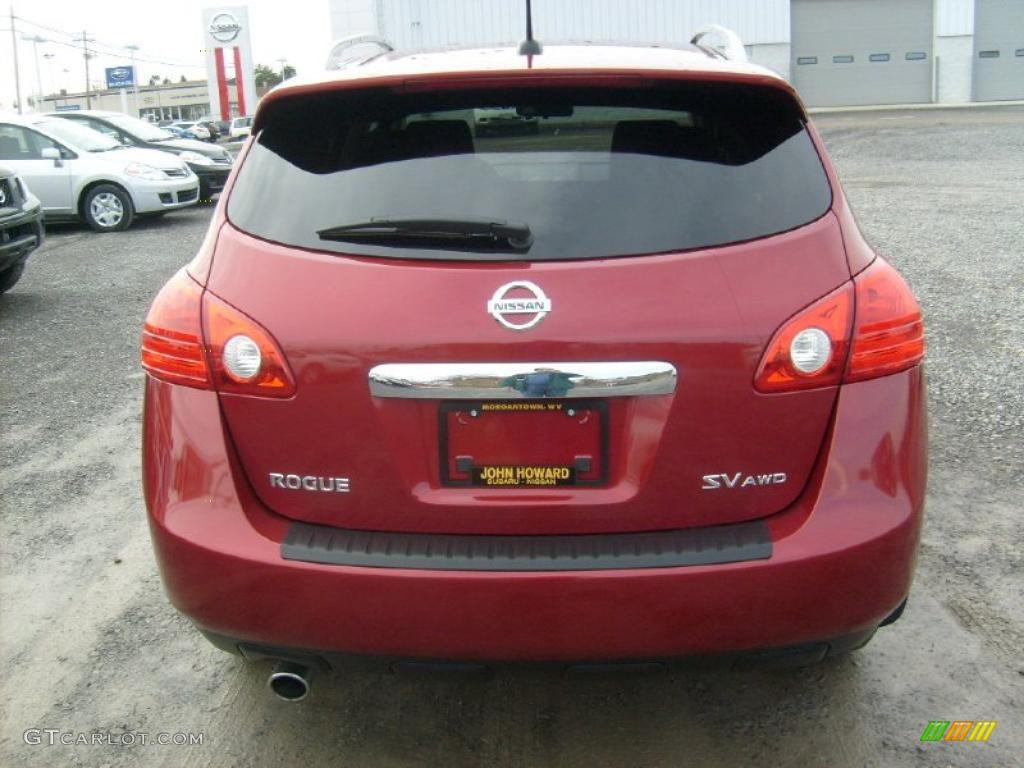 2011 Rogue SV AWD - Cayenne Red / Black photo #7