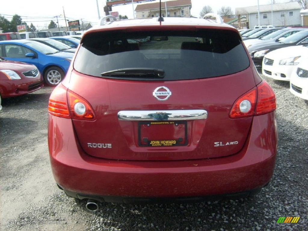 2011 Rogue SL AWD - Cayenne Red / Gray photo #7