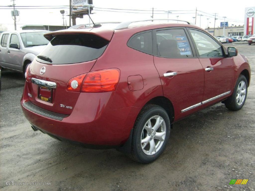 2011 Rogue SV AWD - Cayenne Red / Black photo #8
