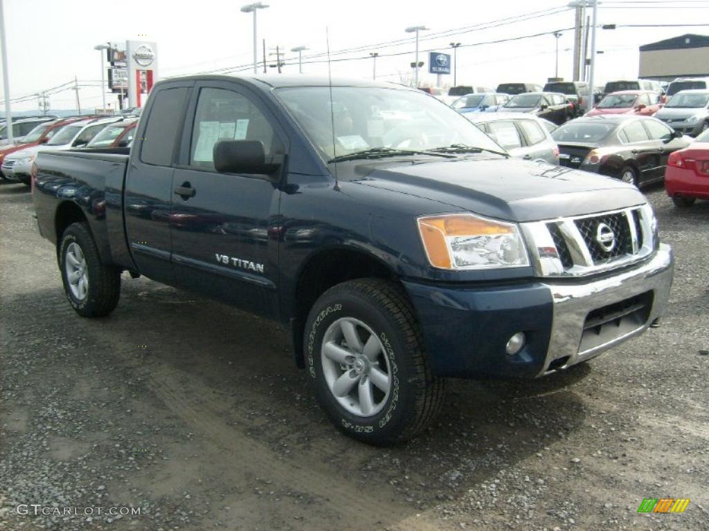 Navy Blue 2011 Nissan Titan SV King Cab 4x4 Exterior Photo #46023382