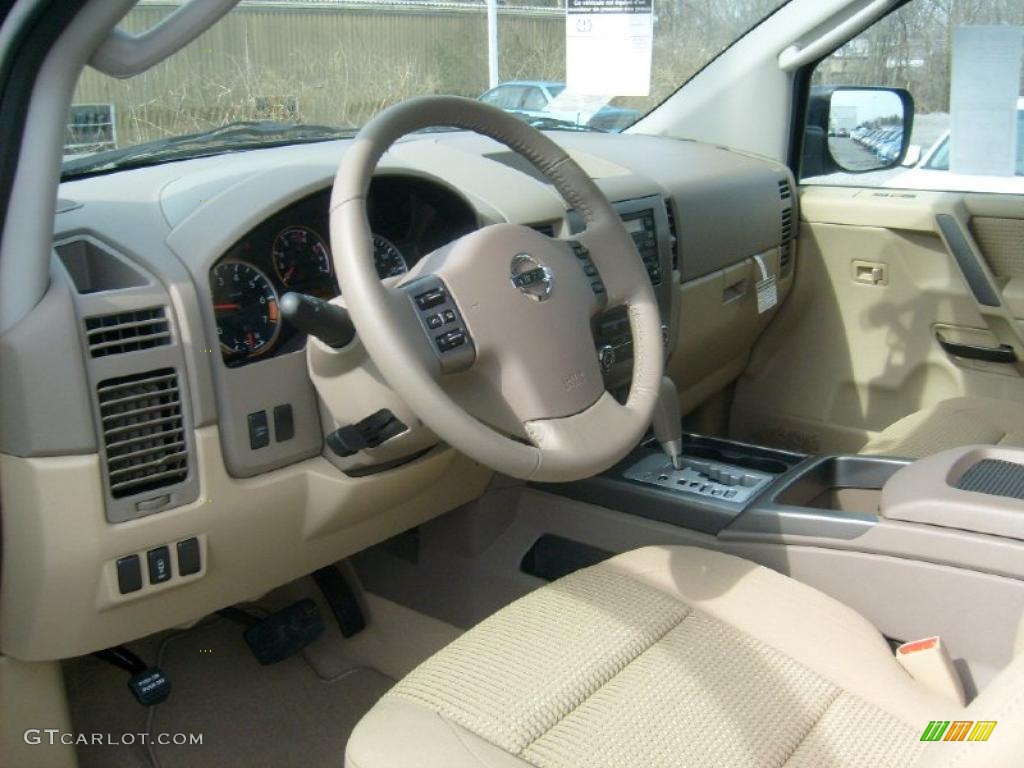 Almond Interior 2011 Nissan Titan SV King Cab 4x4 Photo #46023424