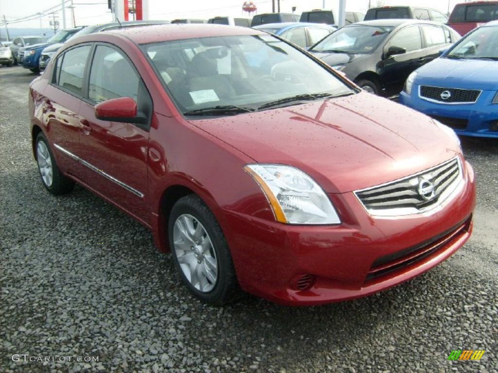 2011 Sentra 2.0 S - Red Brick / Charcoal photo #9
