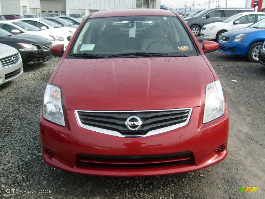 2011 Sentra 2.0 S - Red Brick / Charcoal photo #10
