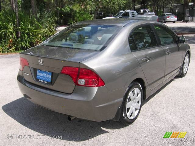 2007 Civic LX Sedan - Galaxy Gray Metallic / Gray photo #36
