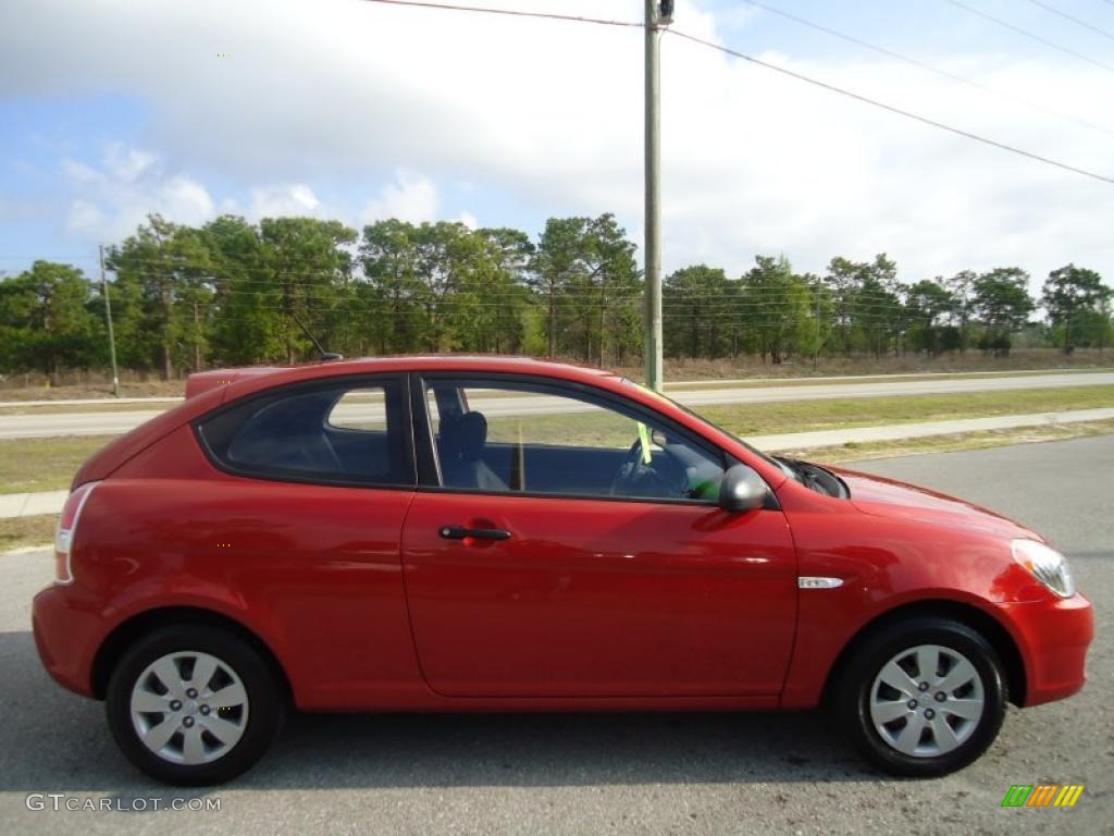 2009 Accent GS 3 Door - Tango Red / Black photo #10