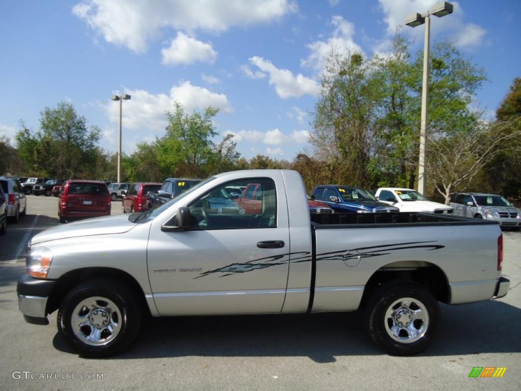 2006 Ram 1500 ST Regular Cab - Bright Silver Metallic / Medium Slate Gray photo #2