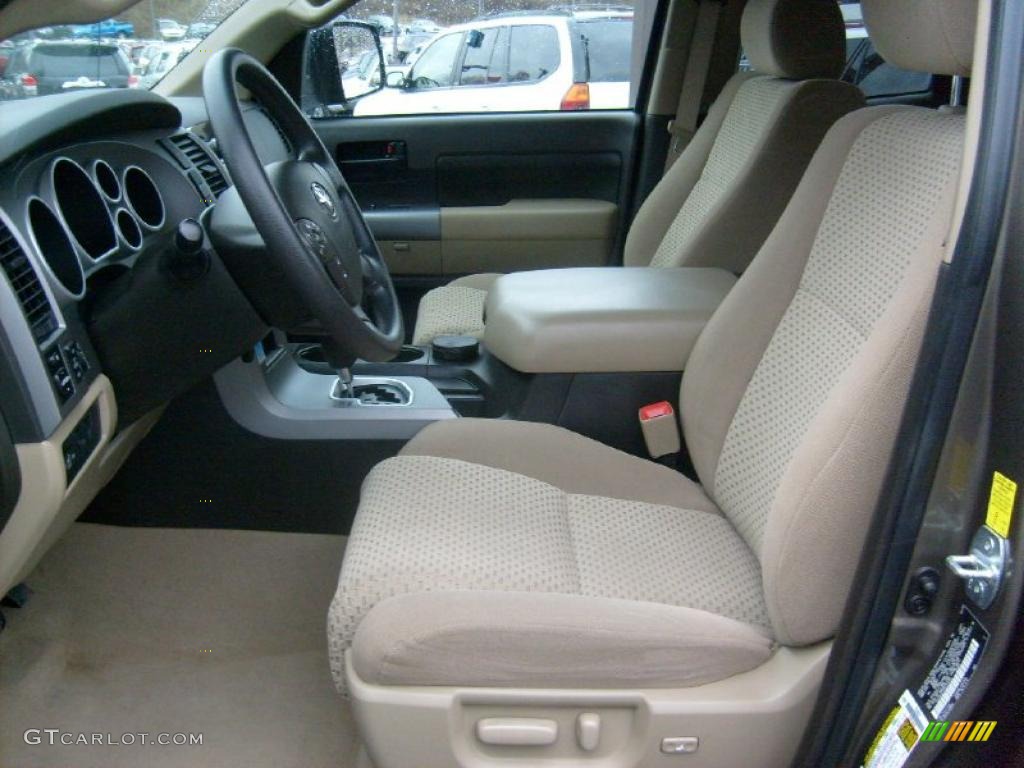 Sand Beige Interior 2010 Toyota Tundra SR5 Double Cab 4x4 Photo #46026856