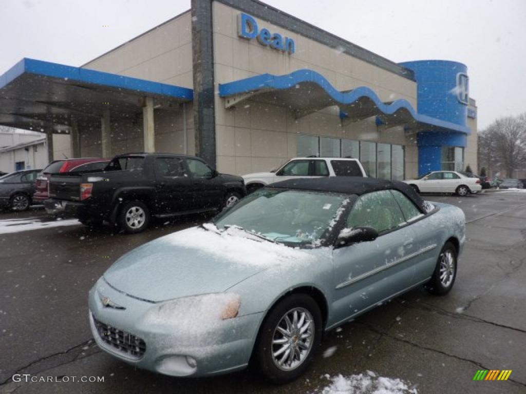 2002 Sebring Limited Convertible - Sterling Blue Satin Glow / Black/Beige photo #1