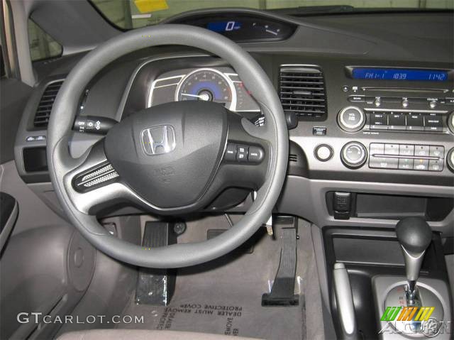 2007 Civic LX Sedan - Galaxy Gray Metallic / Gray photo #42