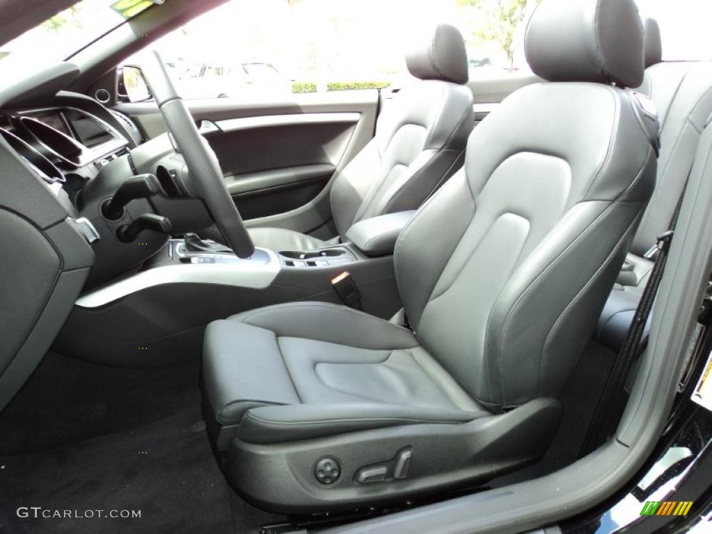 Black Interior 2010 Audi A5 2.0T Cabriolet Photo #46028845