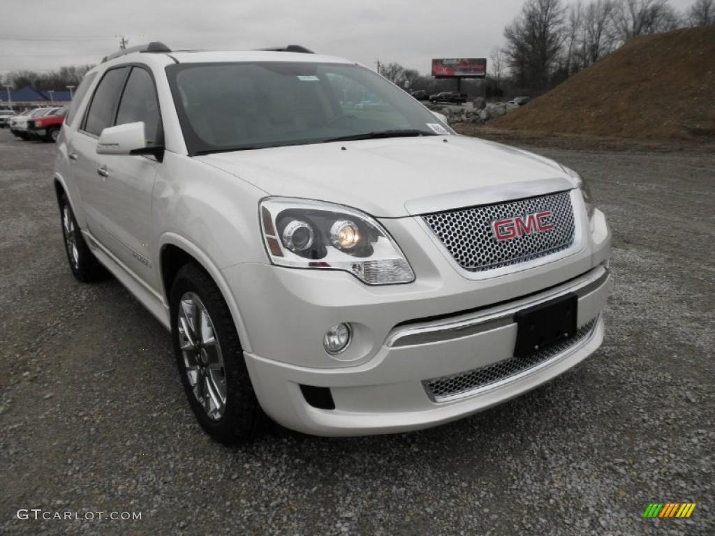 White Diamond Tintcoat 2011 GMC Acadia Denali AWD Exterior Photo #46029763