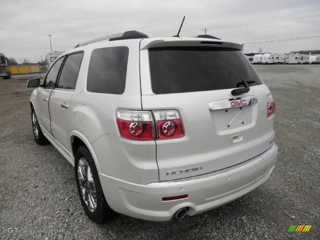 White Diamond Tintcoat 2011 GMC Acadia Denali AWD Exterior Photo #46030160