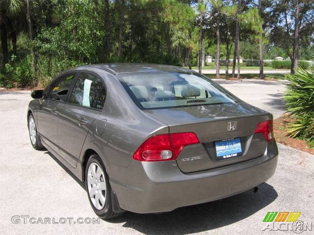 2007 Civic LX Sedan - Galaxy Gray Metallic / Gray photo #48